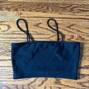 Black cropped tank top
